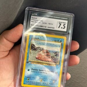 Swinub Pokémon graded 7.5